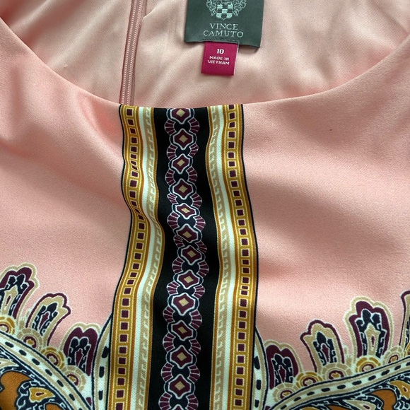 Vince Camuto Elegant Pink Paisley/Floral Patterned Dress new - Picture 6 of 10